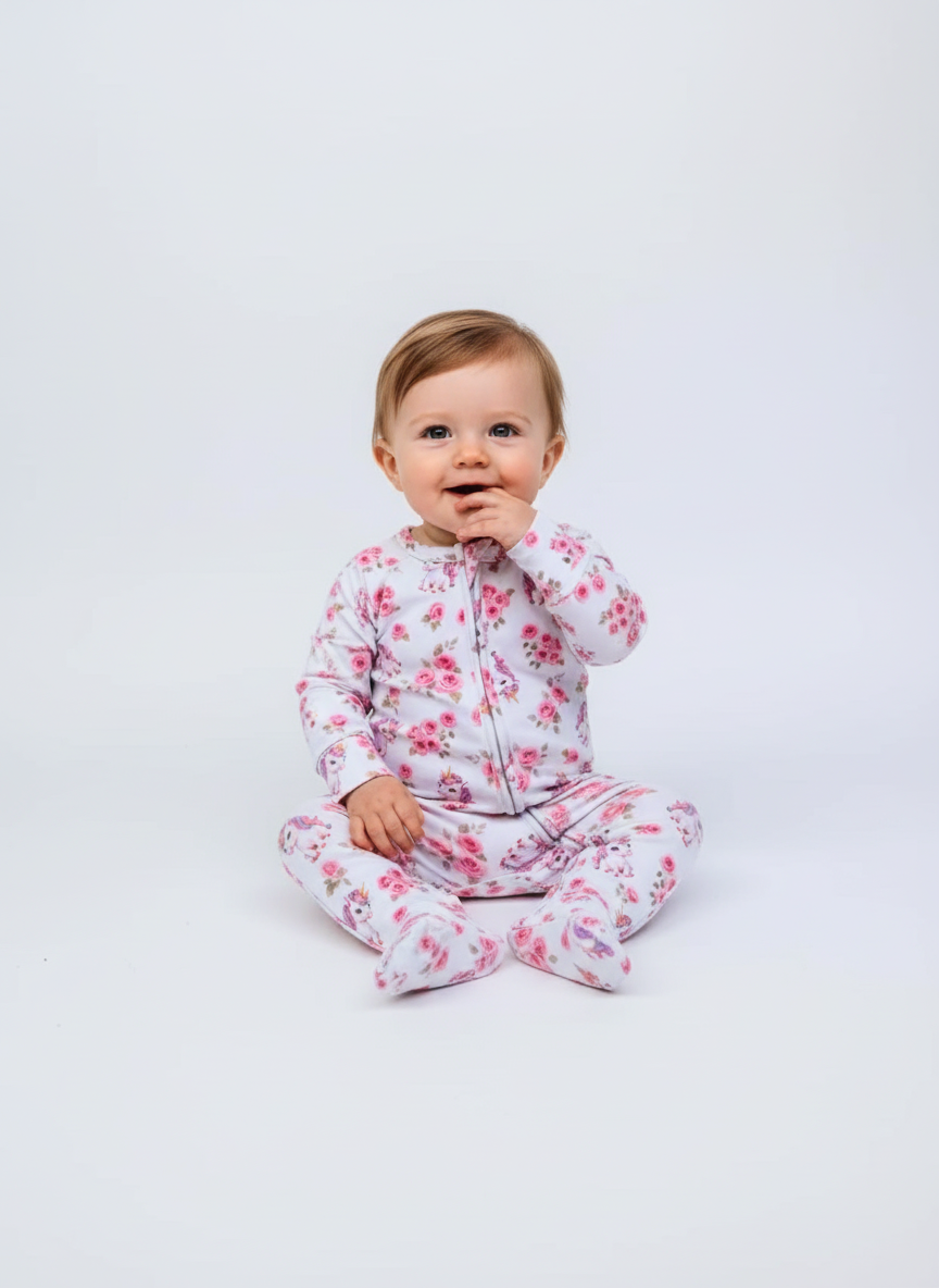 Unicorn Bloom Organic Baby Onesie